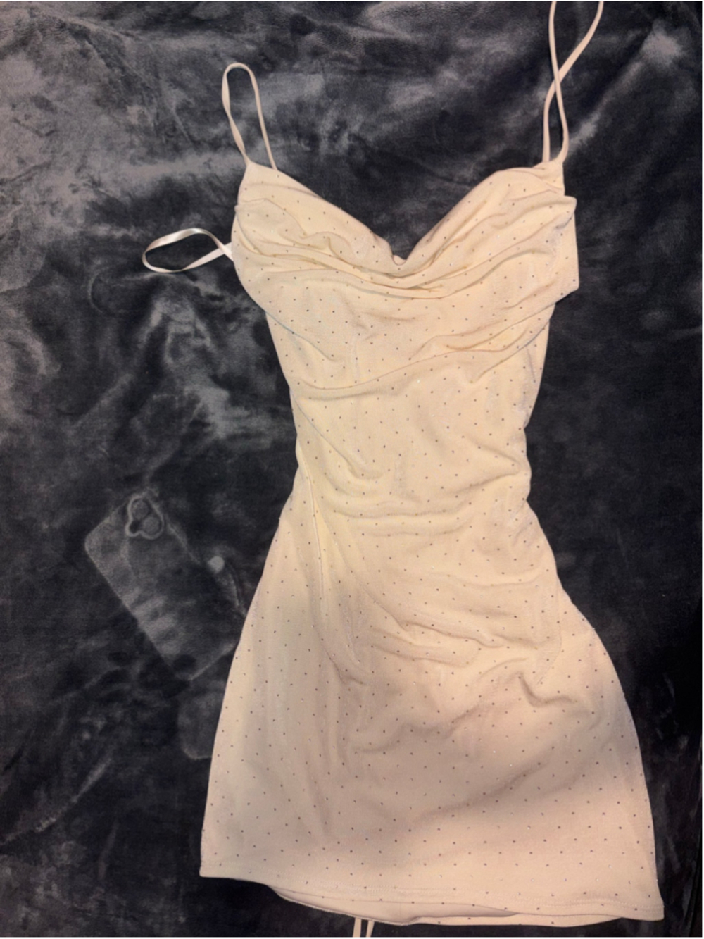 CityStudio White Embellished Mini Dress with Open Strappy Back